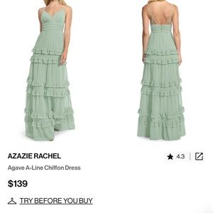 Azazie Elegant Green Dress